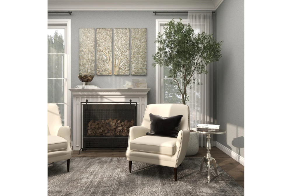 15" Round Silver Aluminum Pedestal Accent Table 12 15" Round Silver Aluminum Pedestal Accent Table - Image 10