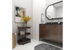 3 Tier Metal & Wood Cart -Furniture Store 87700 brown wood bar cart room 86