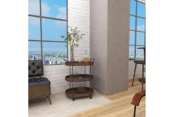 3 Tier Metal & Wood Cart -Furniture Store 87700 brown wood bar cart room 95