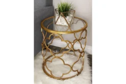 Lalita Metal & Glass Accent Table -Furniture Store 89220 room 85
