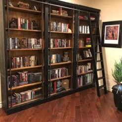 Barton 103" Bookcase With Ladder -Furniture Store normal 1