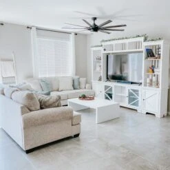 Sinclair II White 116" 4 Piece Entertainment Center With Glass Doors -Furniture Store normal 30