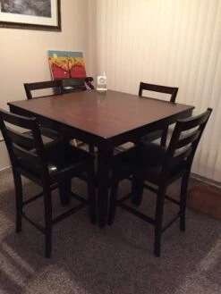 Jameson Espresso 40" Square Counter Set For 4 -Furniture Store normal 42