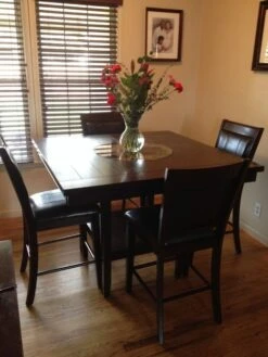 Sutton 48" Square Espresso Counter With Stool Set For 4 -Furniture Store normal 44